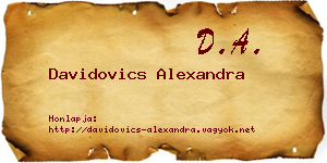 Davidovics Alexandra névjegykártya