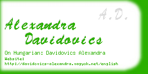 alexandra davidovics business card